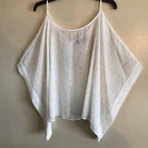 Jennifer Lopez Cold Shoulder Blouse w/ Gold